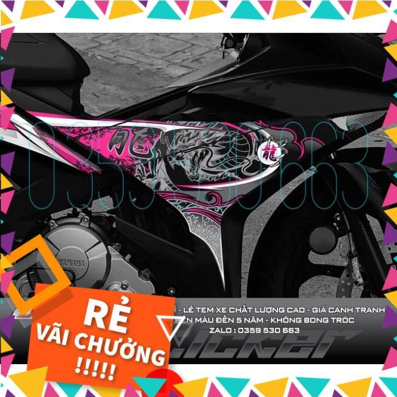 Tem rời Exciter 150 xe đen - Mẫu Dragon rồng hồng