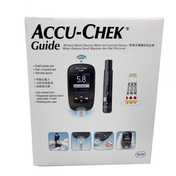 Hệ thống máy đo đường huyết Accu-Chek Guide mmol/L. Kèm Dụng cụ lấy máu FastClix, trụ 6 kim