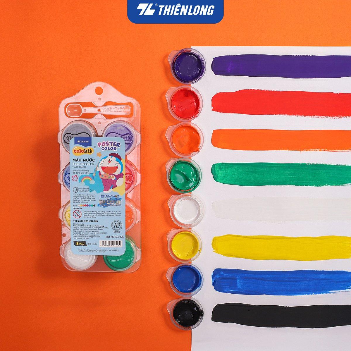 Bộ 8 Màu nước Thiên Long Colokit WACO-C06/DO - Phiên bản Nobita Và Câu Chuyện Thế Giới Trong Tranh 2025