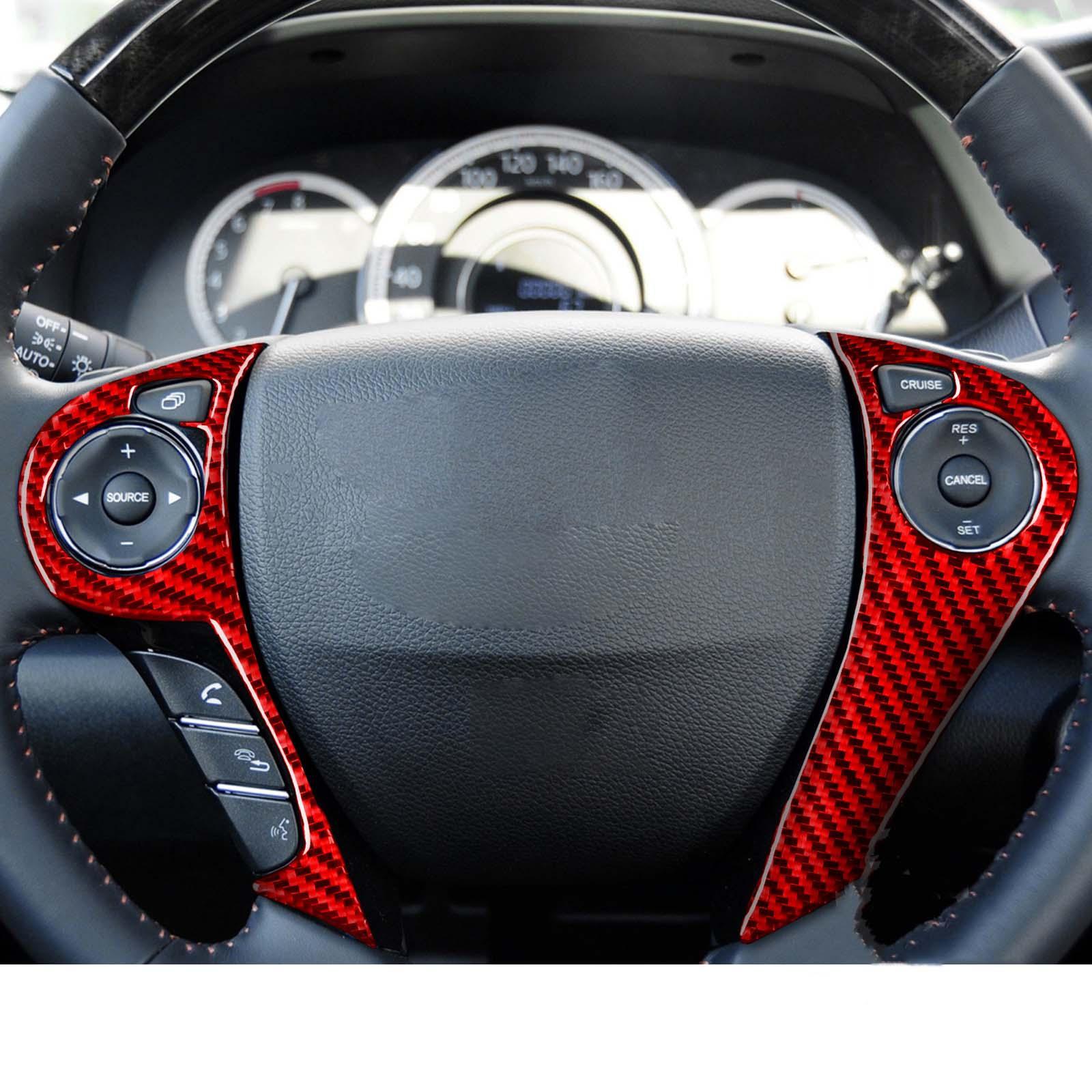 Steering Wheel Switch Button Frame Cover Carbon Fiber Replaces Spare Parts