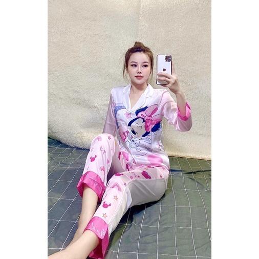 BỘ PIJAMA LỤA MULISI QUẢNG CHÂU CAO CẤP BÚP BÊ CÔNG CHÚA