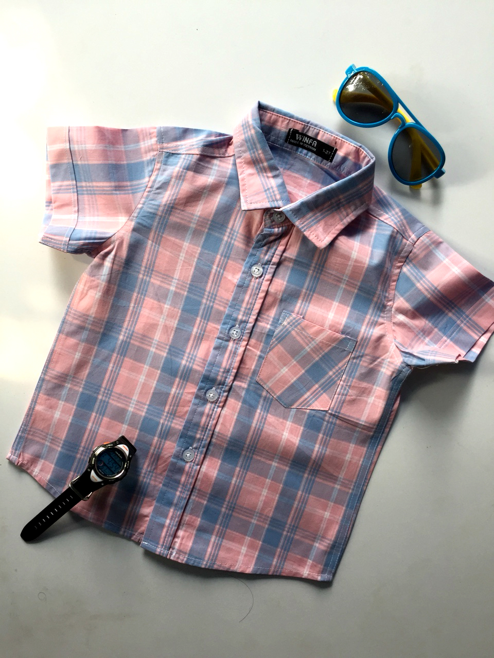 COMBO 2 ÁO SƠ MI TRẺ EM WINFA 100% COTTON - 2 MÀU NGẪU NHIÊN