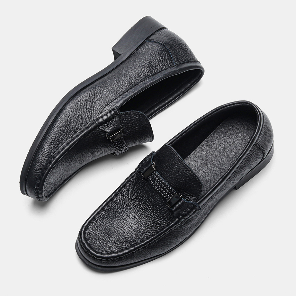 Giày tây lười công sở, giày xỏ penny loafer big size cỡ lớn Eu:45-46 cho nam cao to chân ú bè - GT199