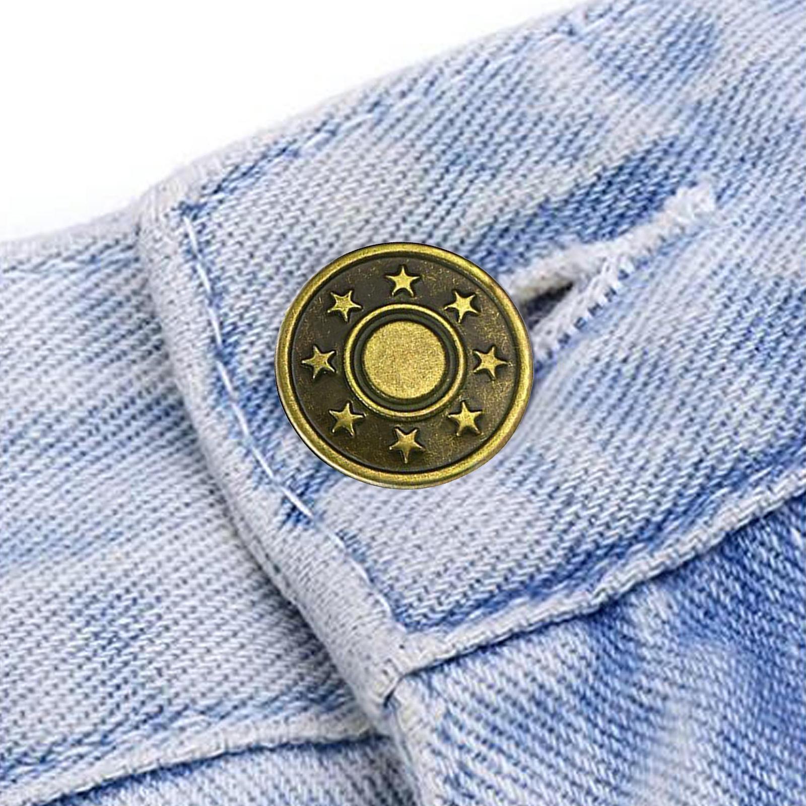 2x12x 17mm Jeans Buttons Repair Studs for Jean Pant Replace Copper Little Star