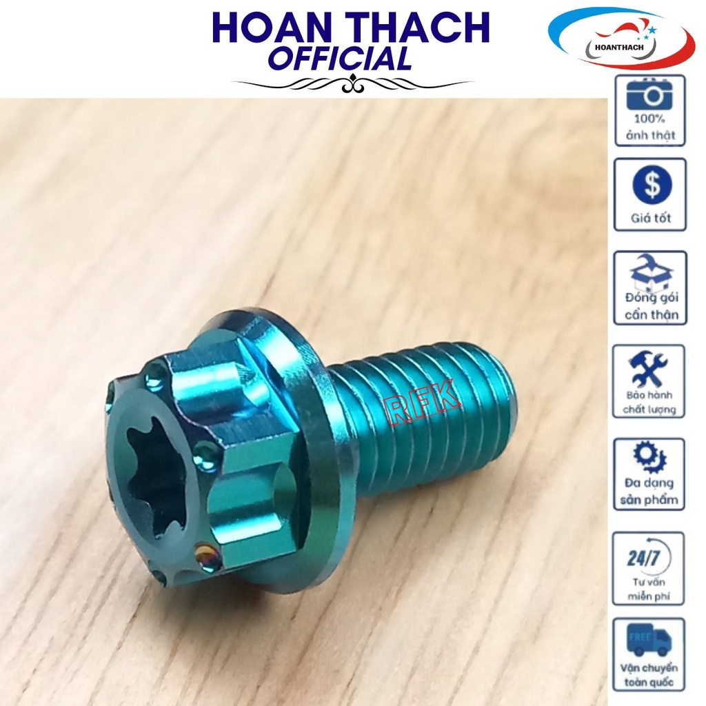 Ốc 8L10 Titan Lục Bảo Đầu Salaya dùng cho nhiều dòng xe máy SP017502 (giá 1 con)