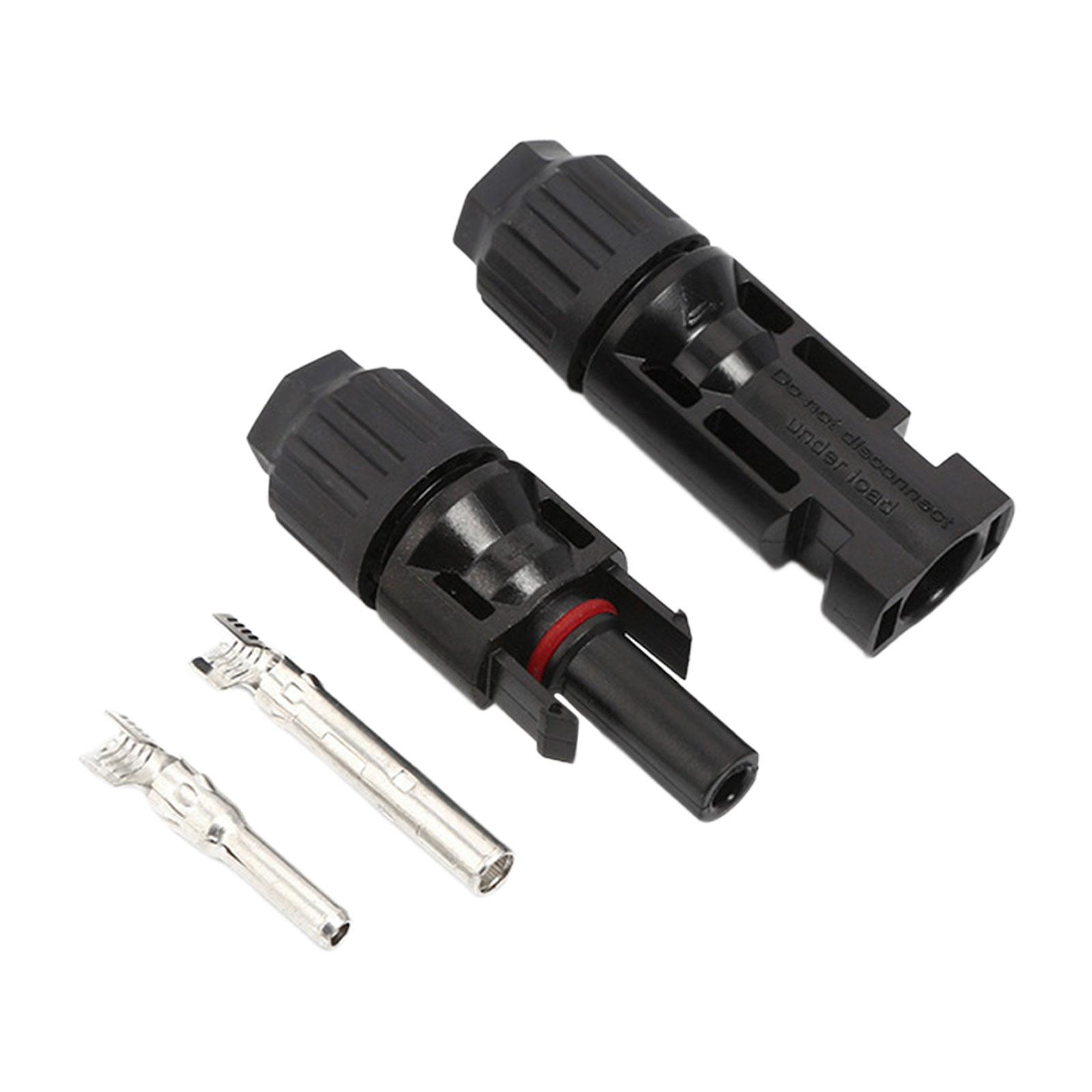 2 Pieces Pv Connector Solar Connectors Photovoltaic Connectors Solar Crimping Tool Solar Module Connector M12 Thread Solar Panel Connectors