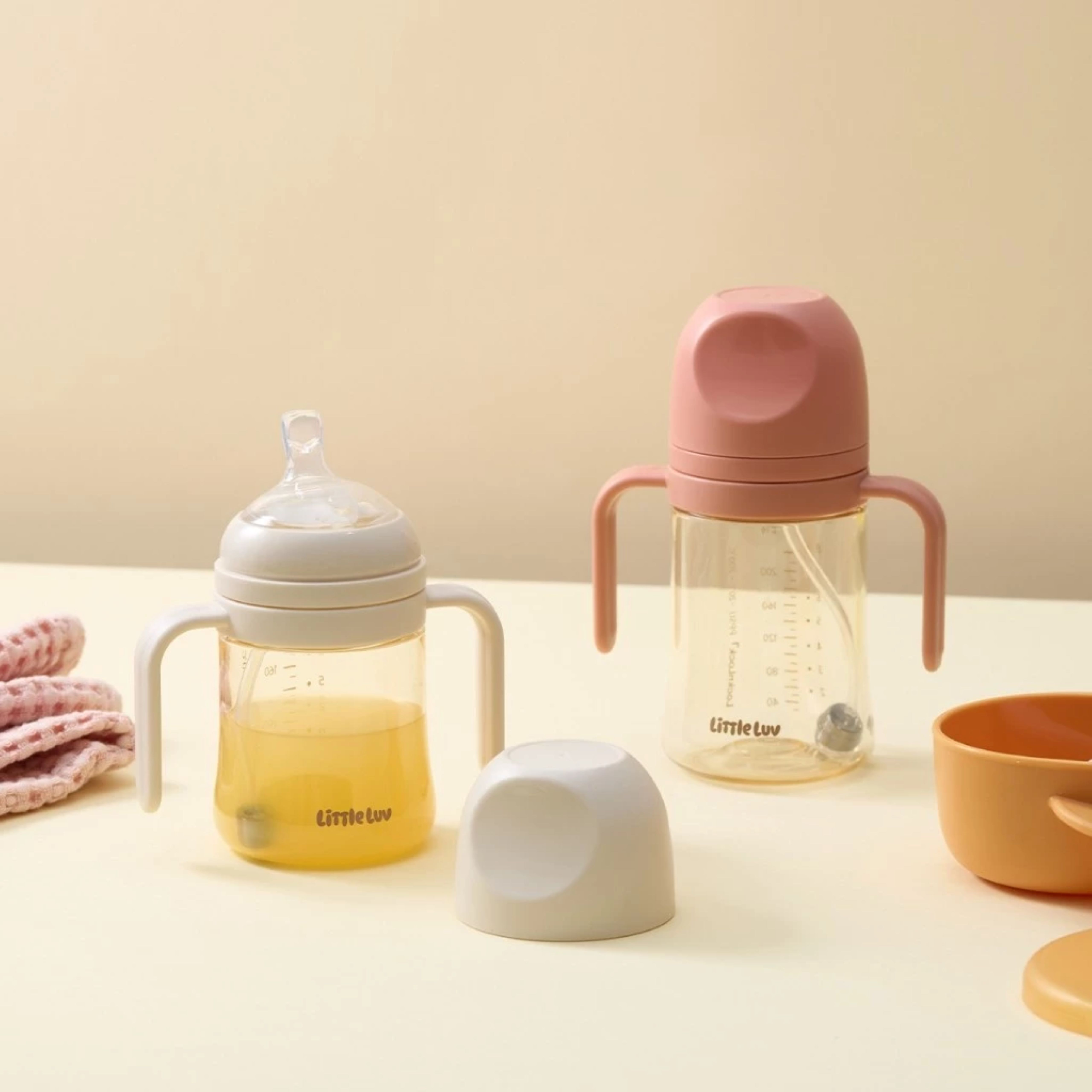 Bình tập uống cho bé LocknLock Little Luv First PPSU Straw Cup có ống hút 280ml HAP914 280ML/ HAP915 350ML