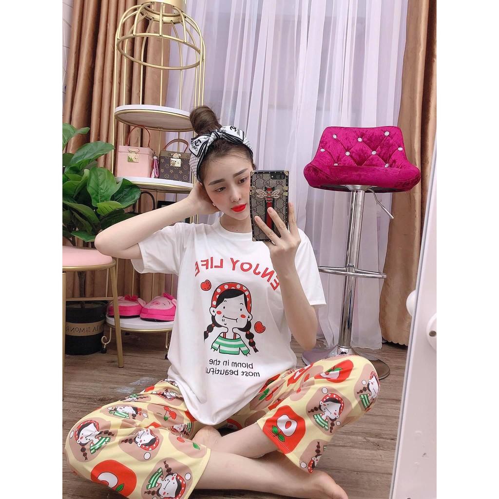 Set đồ bộ nữ xinh xinh cô gái Enjoy life