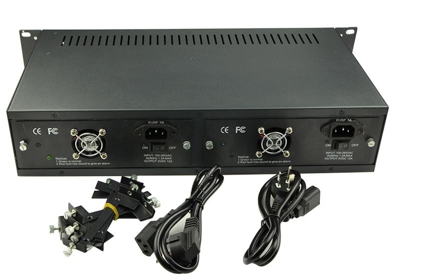 Khung bắt tủ Rack 19″ cho 14 cái media converter quang