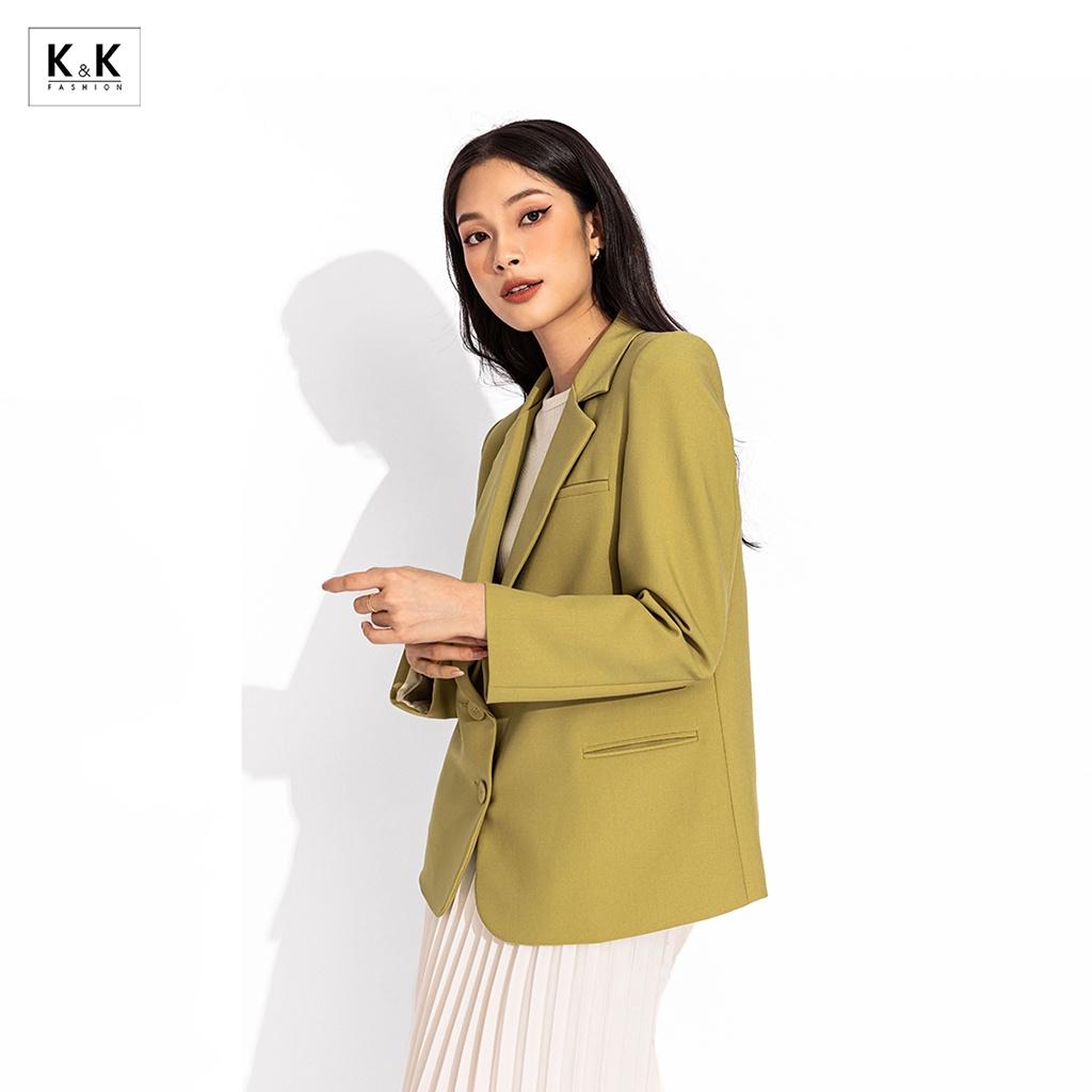 Áo blazer nữ hai túi trước K&amp;K Fashion AK11-18 Chất Liệu Teijin