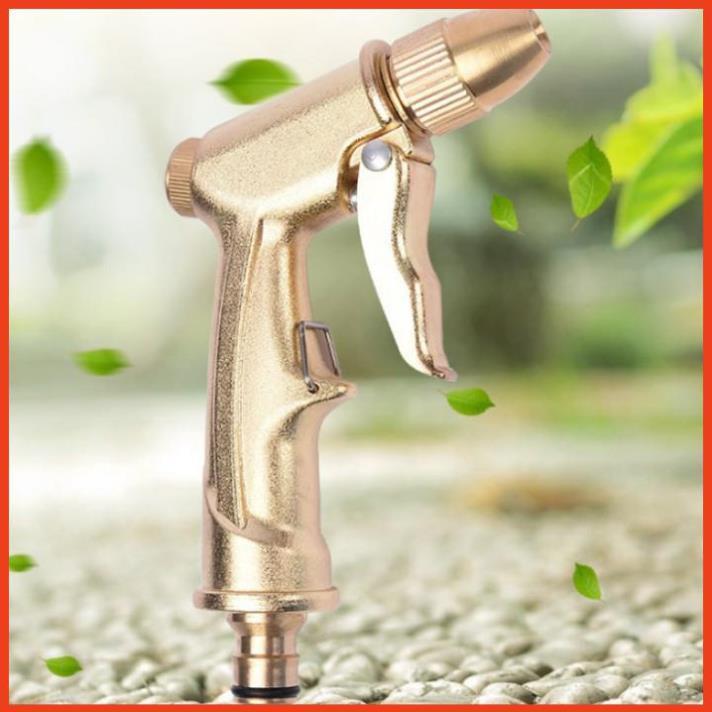 Bộ dây vòi xịt nước rửa xe, tưới cây loại 3m, 5m 206701-1 đầu đồng, cút đồng,nối đồng+ tặng túi đựng bút