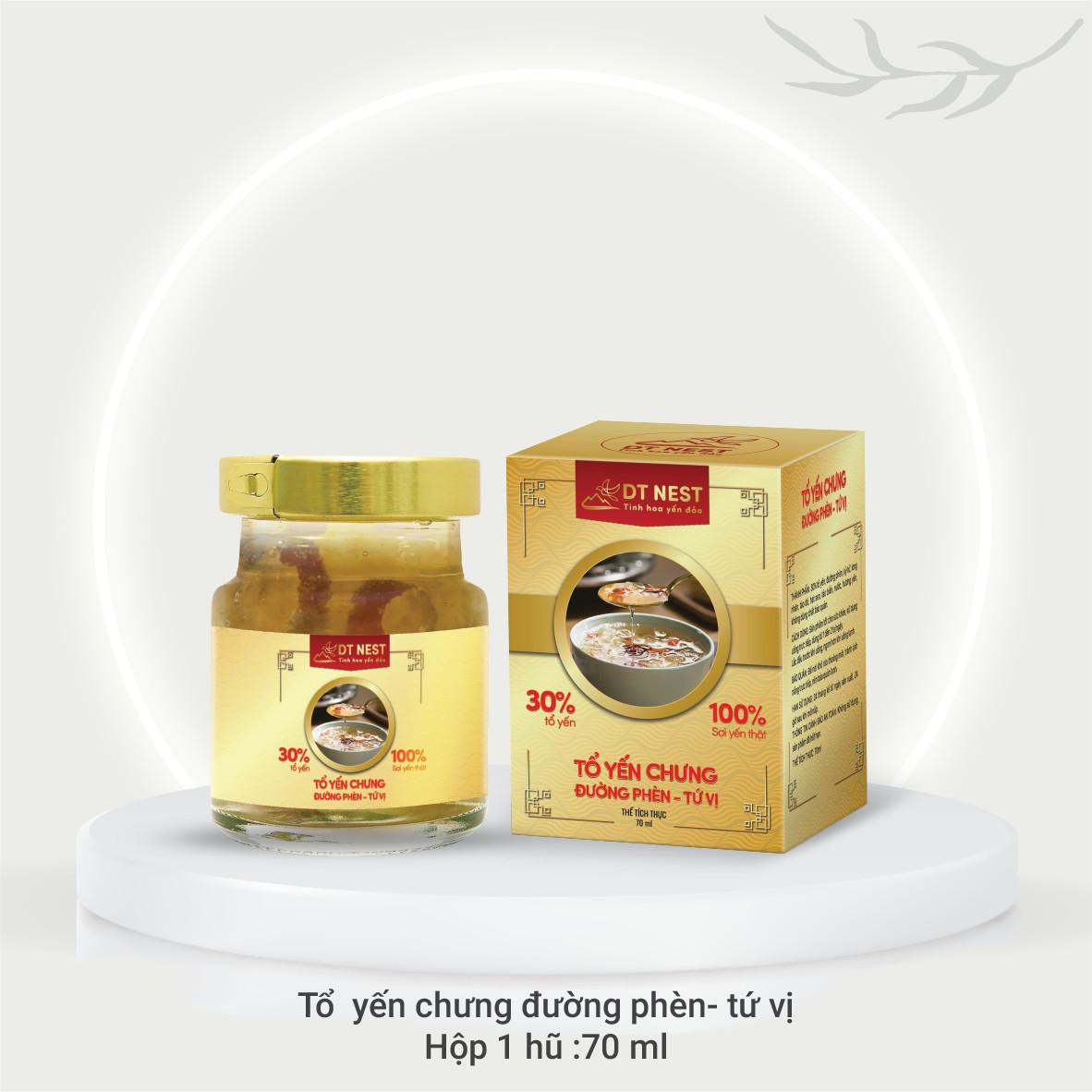 Đặc sản Khánh Hòa -  Yến Chưng Đường Phèn Tứ Vị 70ml  DT NEST/ DT FOOD