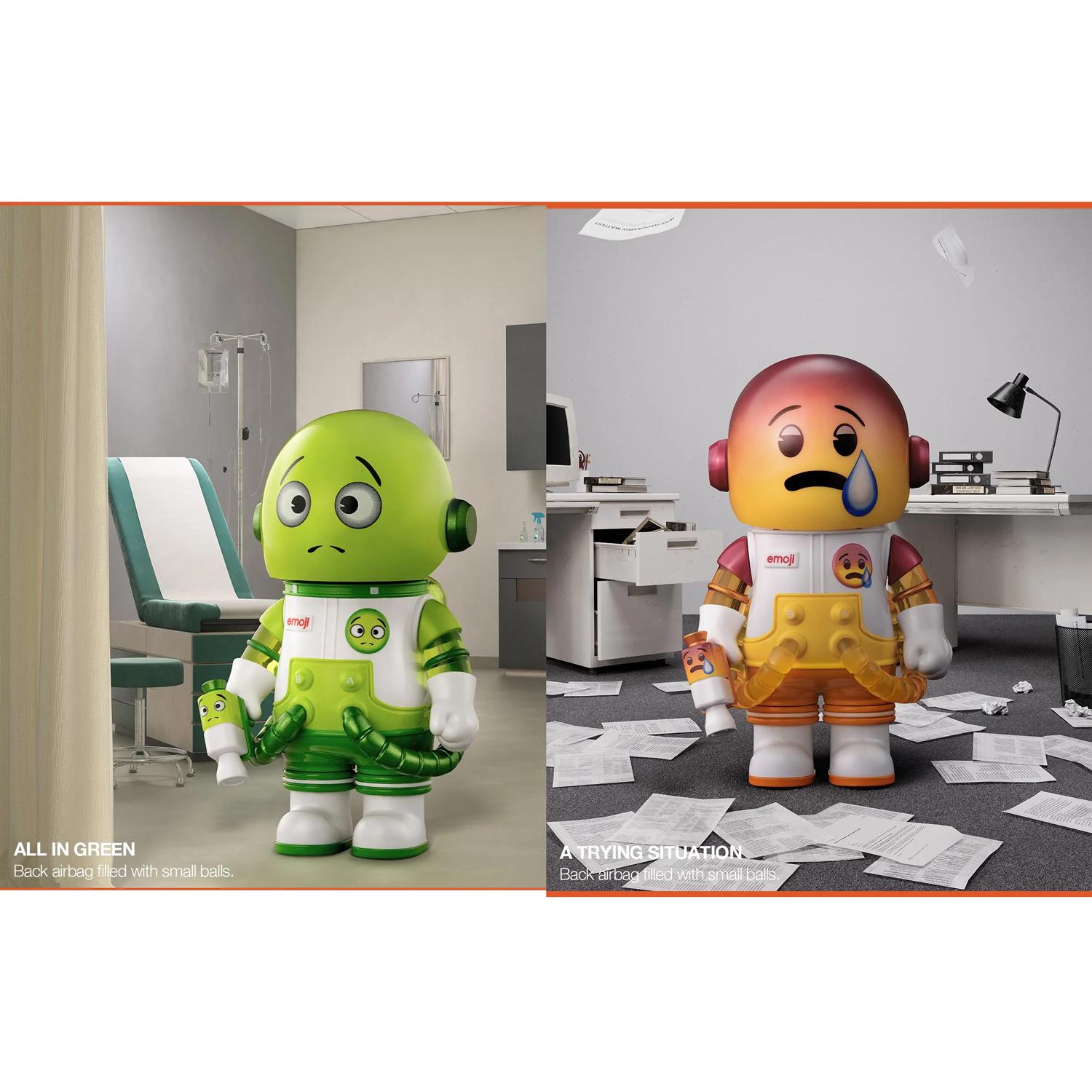Đồ Chơi Mô Hình Pop Mart Mega Space Molly 100% x Emoji Series 4 (Mẫu Sản Phẩm Bên Trong Là Ngẫu Nhiên)