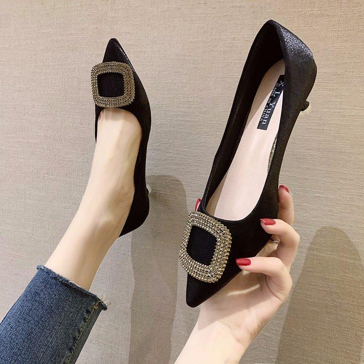 Giày Cao Gót Mũi Nhọn Phong Cách Hàn Quốc Nữ Tính