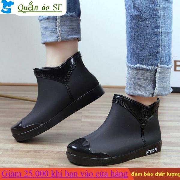 Giày Bốt Đi Mưa Cổ Thấp Chống Trượt Không Thấm Nước Thời Trang Hàn Quốc Cho NữCC