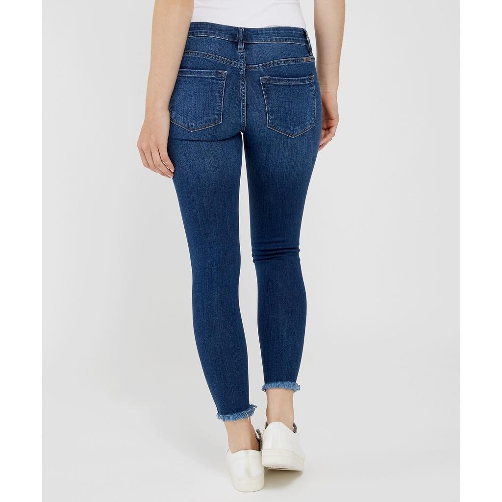 Quần jeans rách gấu màu đậm xuất khẩu