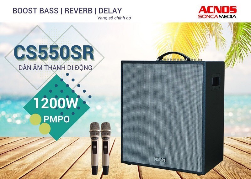 Loa di động Acnos CS550SR ( 4 bass 16.5cm ) - Hàng Chính Hãng