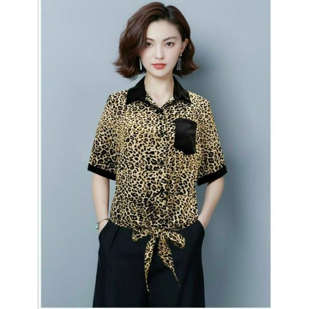 ÁO SƠ MI CỔ BẺ CỘT EO NỮ TÍNH