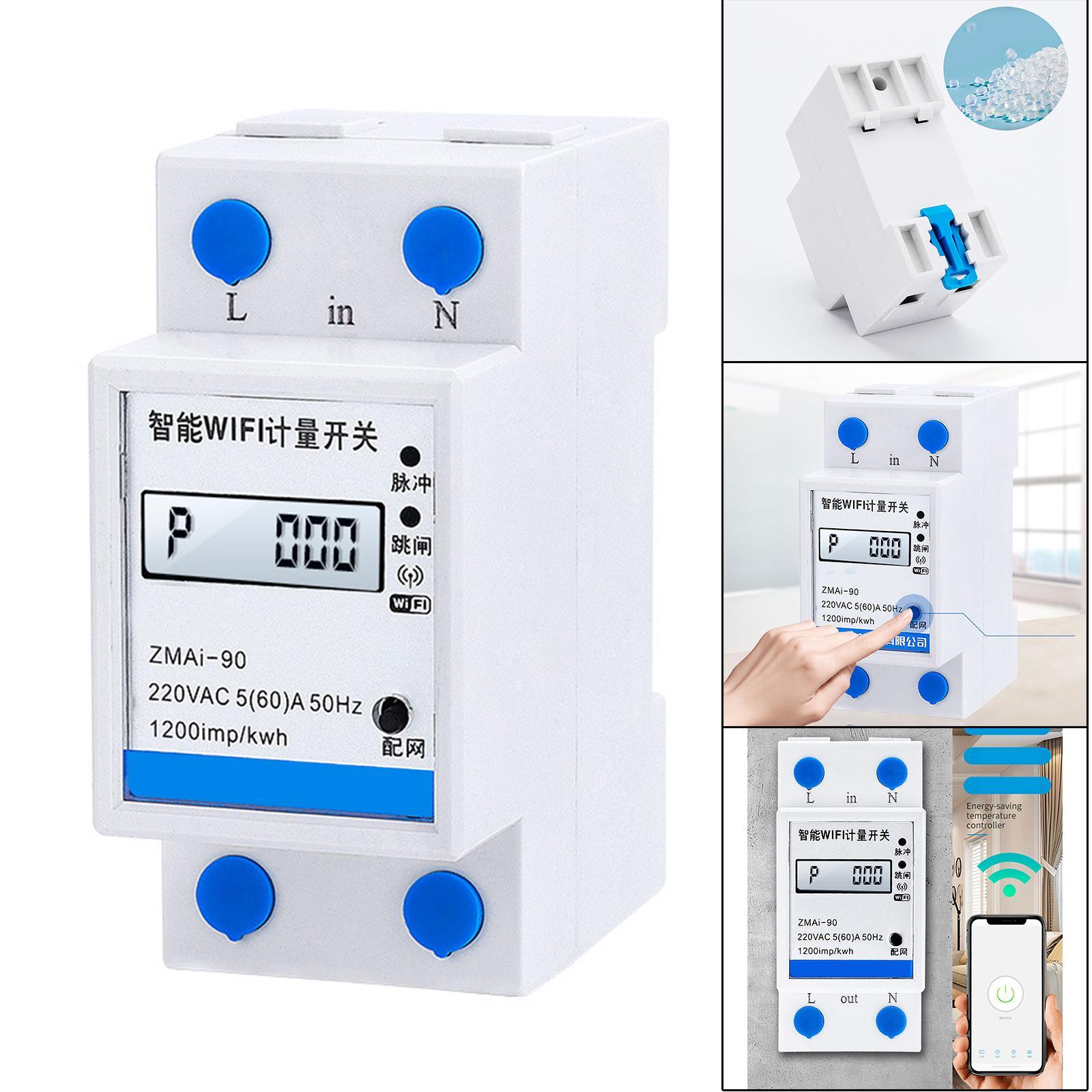 Intelligent Smart Energy Meter Watt Meter WiFi Power Meter for Hotels Home