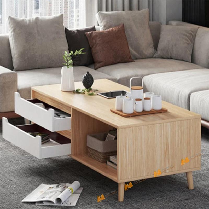 Made in VN Bàn trà phòng khách thiết kế đẹp cho gia đình gỗ mdf 17mm công ty Mộc Phát độ bền trên 30 năm AN075