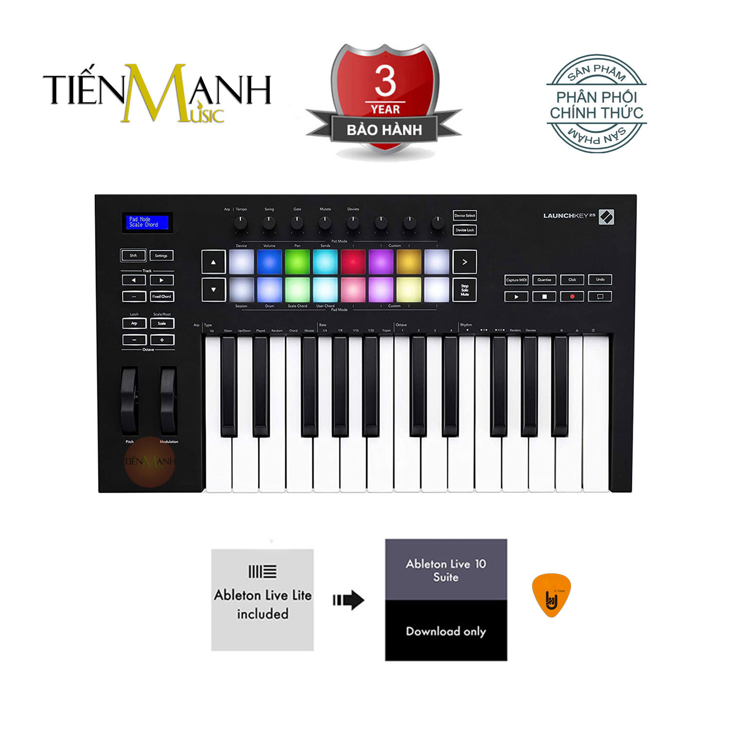 Novation Launchkey 25 MK3 Bàn phím sáng tác - Sản xuất âm nhạc Producer Keyboard Controller for Ableton Live - Kèm Móng Gẩy DreamMaker