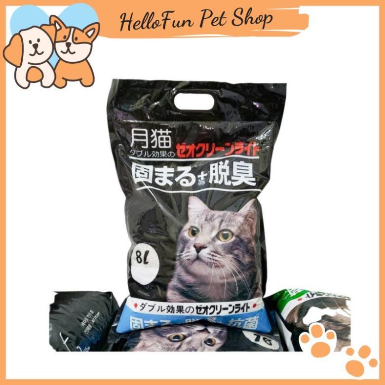Cát vệ sinh cho mèo Moon Cat - Cát Nhật đen túi 9L