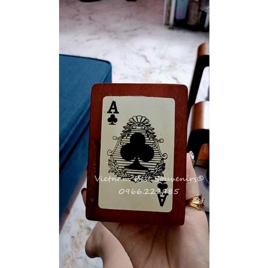 Hộp gỗ đựng bài poker, xí ngầu - Hộp bài tây