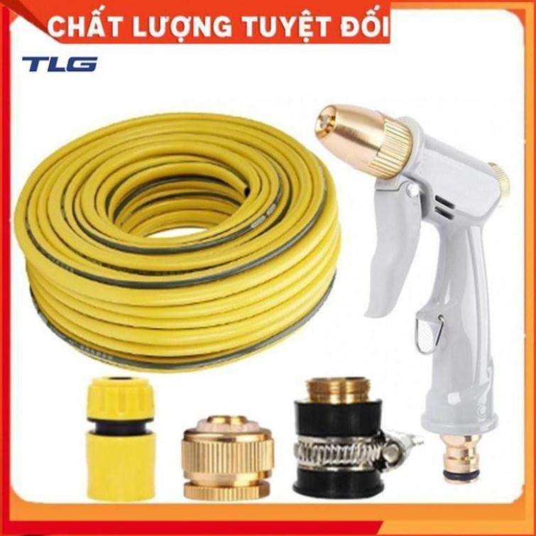 Bộ dây vòi xịt nước tưới cây rửa xe,tăng áp 3 lần, loại 7-10m 206846