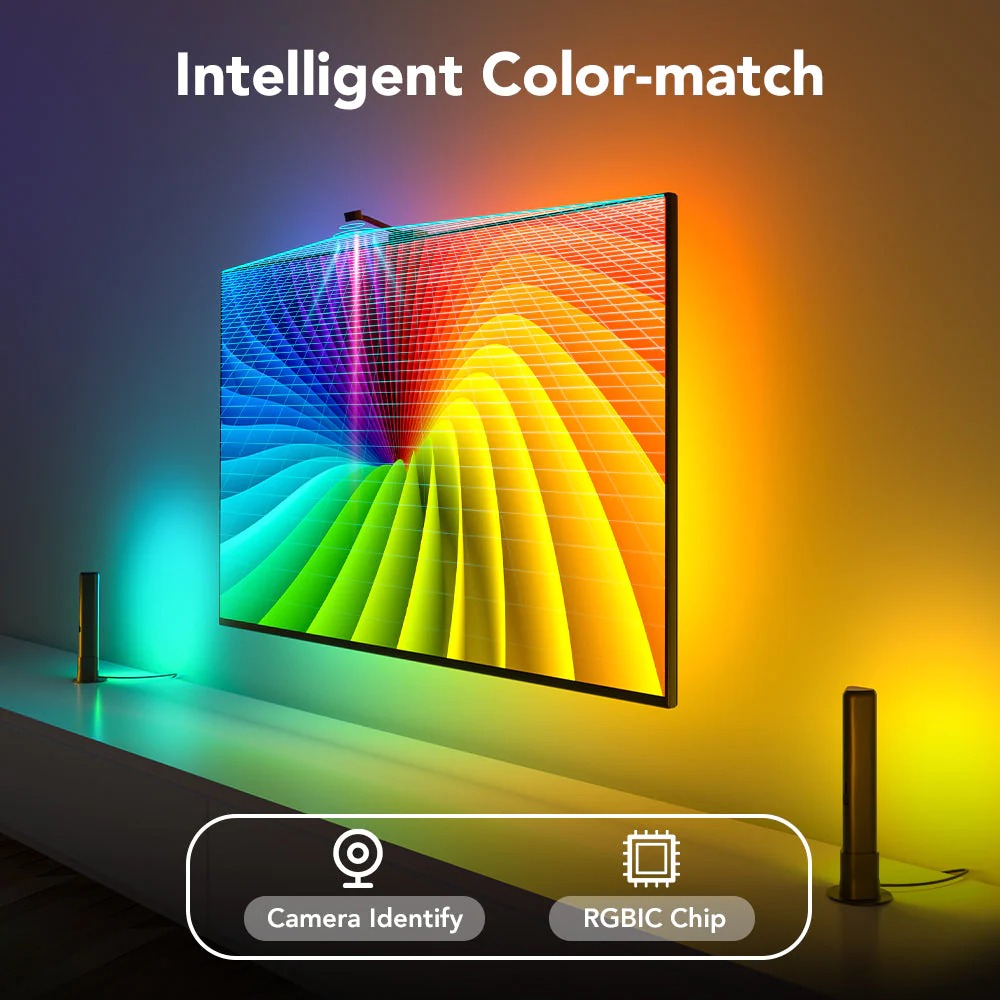 Bộ đèn LED trang trí TV Govee DreamView T1 Pro TV Backlight H605B | Kèm camera cảm biến màu thông minh | ánh sáng RGBIC