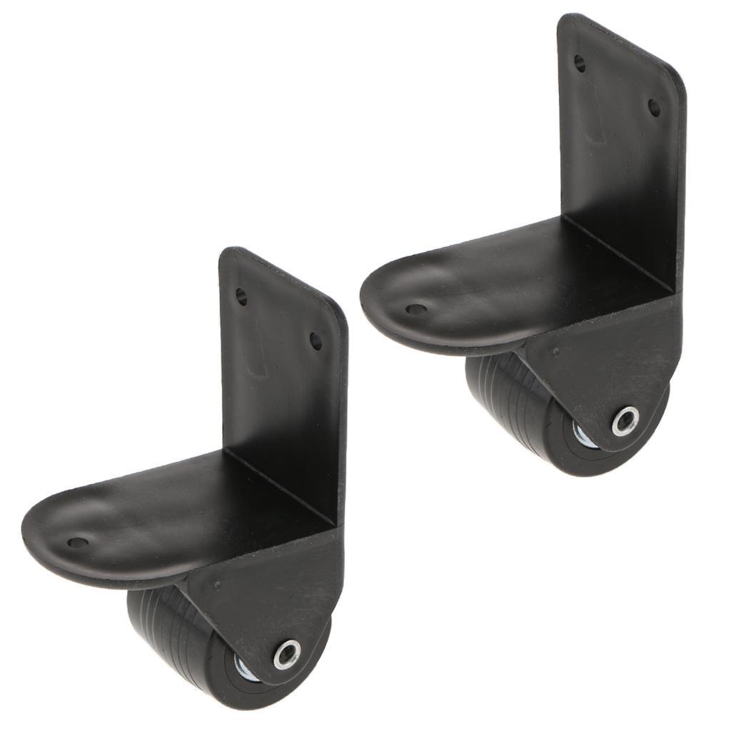 2 Pieces DIY Luggage Mute Wheels Suitcase Trolley Right Angle Casters H-002A