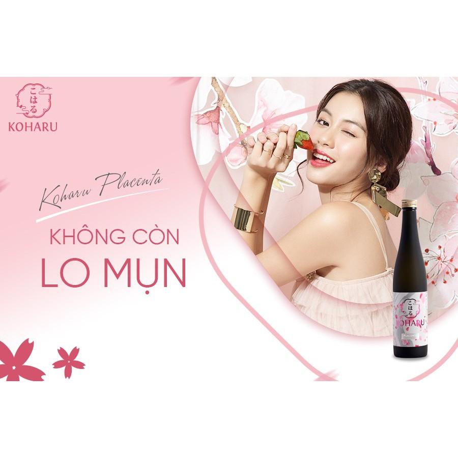 Nước Uống Đẹp Da KOHARU PLACENTA, Combo 2 chai Giúp Bảo Bối Ngừa Nám Sạm Da, Chăm Sóc Da Mụn, Trắng Da