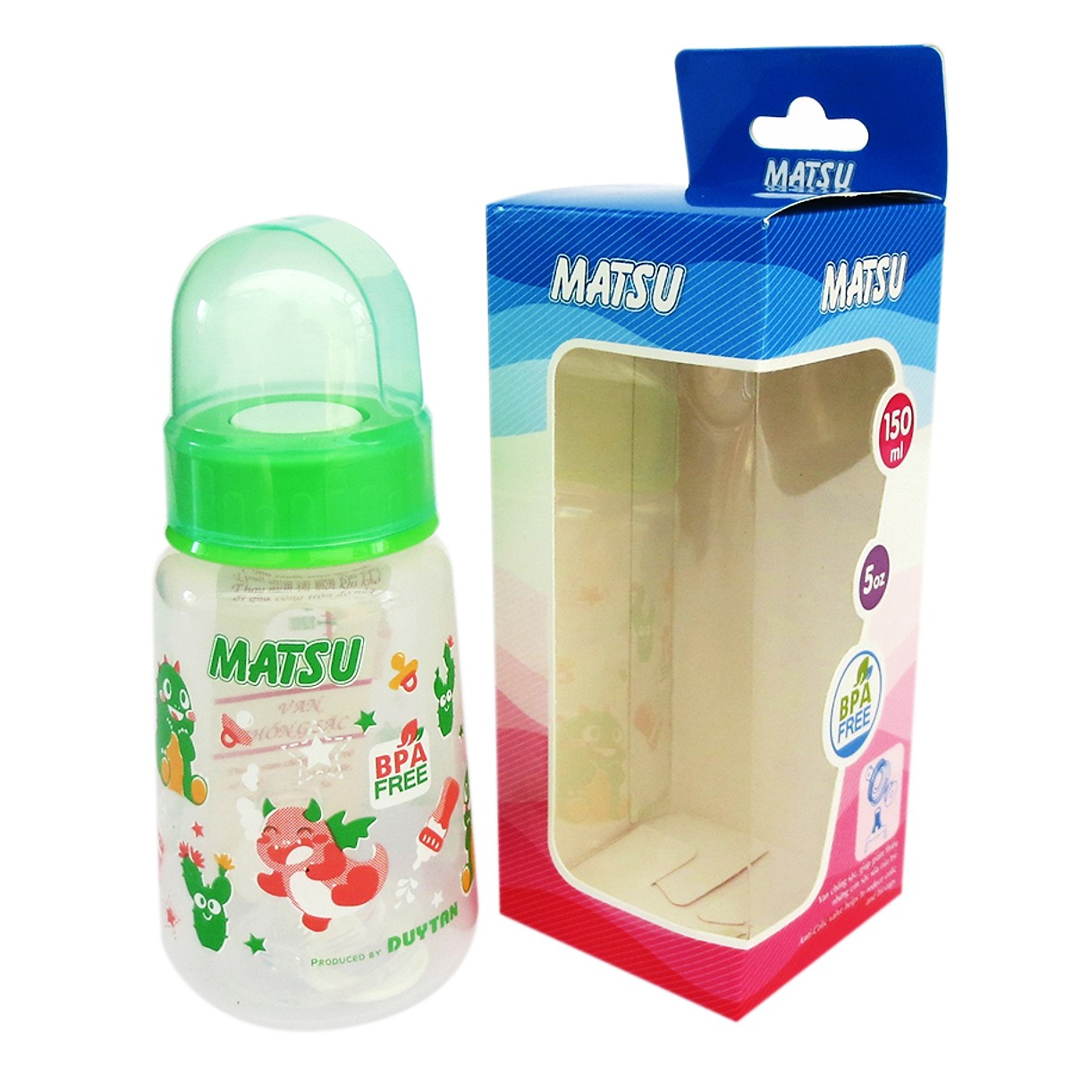 Bình Sữa MATSU Duy Tân 150ml không quai No.1204 - Giao Màu Ngẫu Nhiên