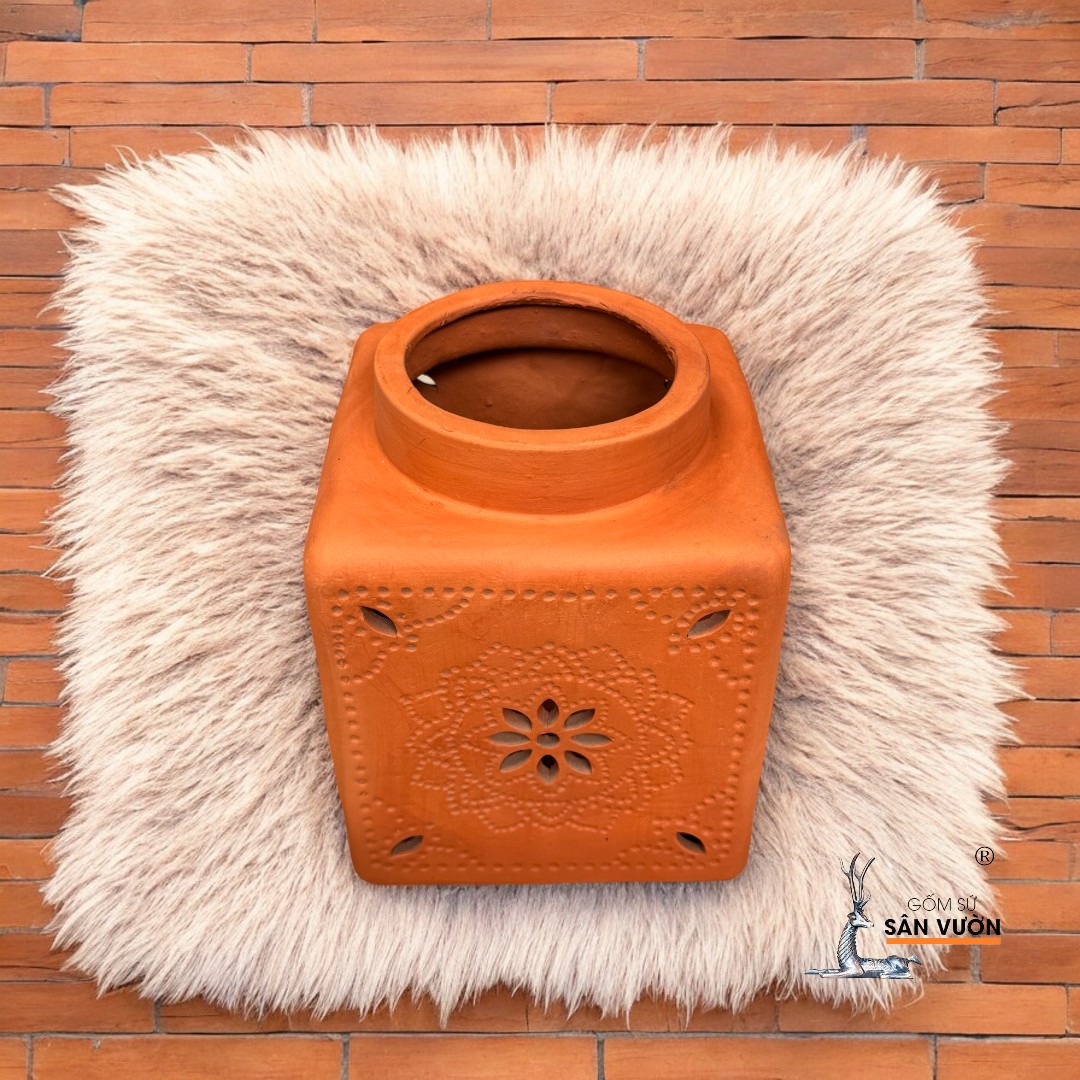 Đèn Treo Decor Sân Vườn Gốm Đất Nung