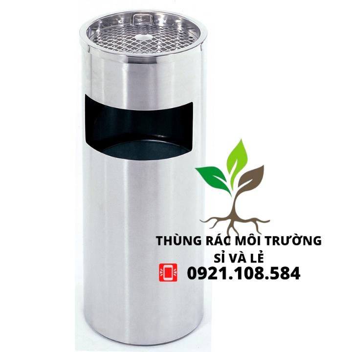 THÙNG RÁC GẠT TÀN DẠNG TRON INOX(INOX TRẮNG,ĐEN,MÀU VÀNG)