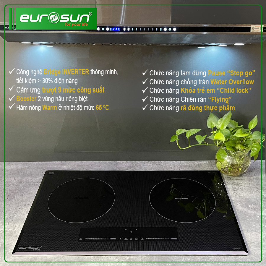 Bếp từ đôi Eurosun EU-T710Pro - Hàng Chính Hãng