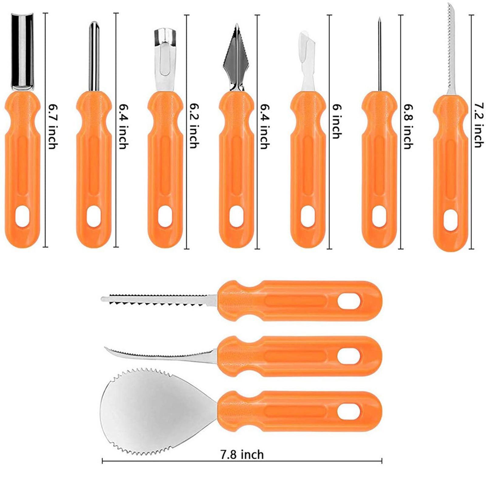 7 Pieces/10 Pieces Precision Halloween Pumpkin Carving Knife Kit for DIY Making Pumpkin Grimace Pattern Cutting