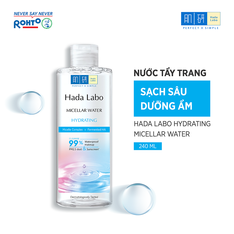 Nước tẩy trang sạch sâu dưỡng ẩm Hada Labo Micellar Water Hydrating 240ml