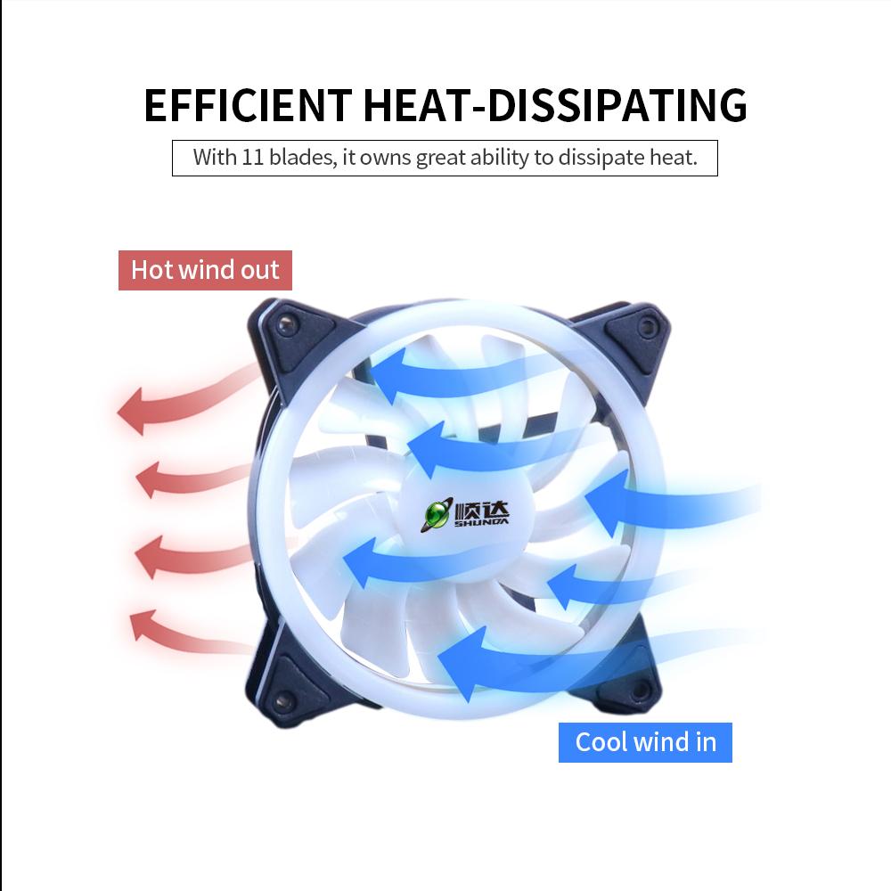 Bo mạch chủ SYNC 120mm RGB Case Fan Chassis Cooler tốc độ có thể điều chỉnh / điều khiển từ xa