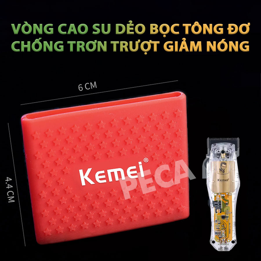 Tông đơ cắt tóc chuyên nghiệp Kemei KM-NG203 phiên bản trend thấy mạch cá tính sạc nhanh USB công suất mạnh có thể dùng cạo tóc phù hợp sử dụng salon tiệm tóc, barber shop