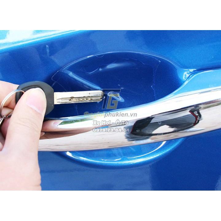 Combo 4 miếng dán chống xước hõm cửa và tay nắm cửa xe Suzuki Ciaz 2019 mạ Crom