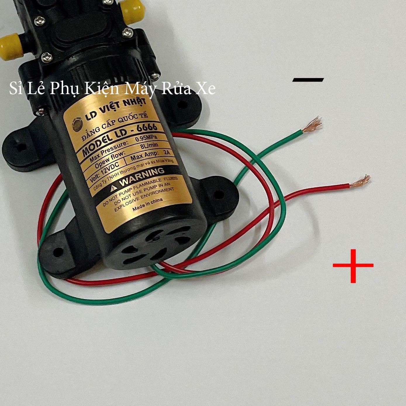 Máy bơm nước mini 12V áp lực cao Lưu lượng nước 8L phút Sử dụng làm bộ phun sương tưới cây bộ rửa xe mini kèm ống chuyển 8mm