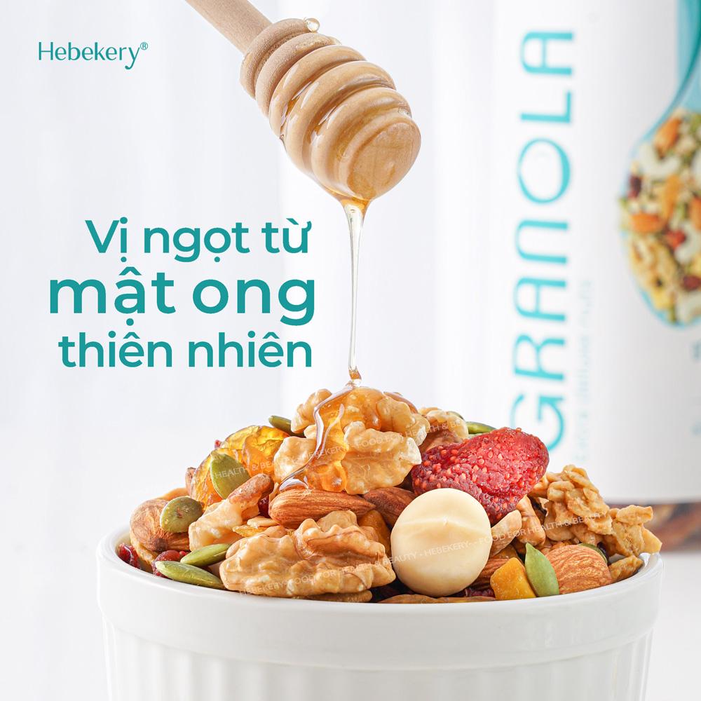 500gr Granola Siêu Hạt Dinh Dưỡng Vị Truyền Thống, Cacao, Matcha - Ngũ Cốc Dinh Dưỡng HEBEKERY by HEBE