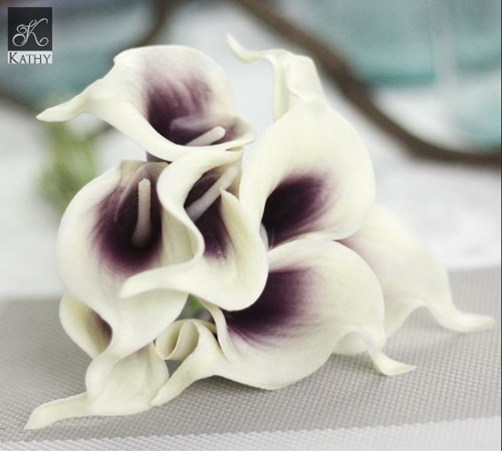 CALLA LILY Hoa lụa trang trí màu trắng 7212T