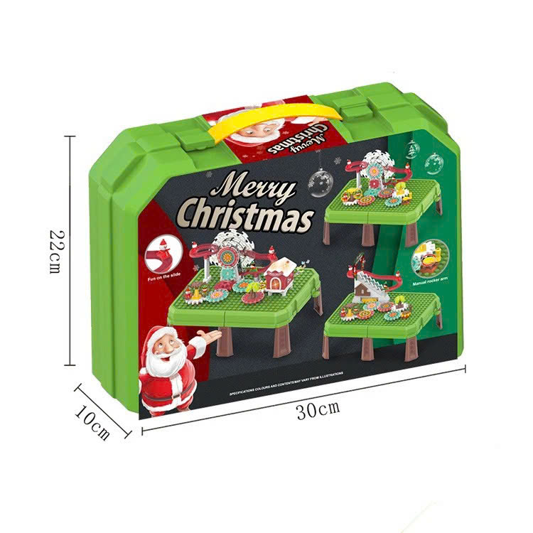 Bàn lắp ráp ông già Noel đồ chơi giáng sinh xếp hình đa năng cho bé trai gái từ 2 3 4 5 tuổi, quà giáng sinh cho bé