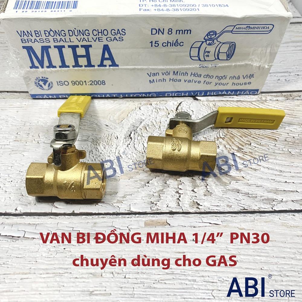 Van bi đồng tay gạt Miha dn8 PN30 chuyên dùng cho GAS