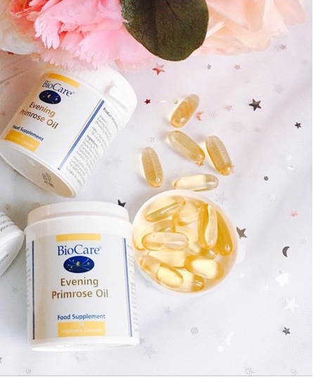 Tinh dầu hoa anh thảo Biocare Evening Primrose 30 viên chính hãng Anh giúp cân bằng nội tiết, làm đẹp da, giảm nám, tàn nhang mẫu mới