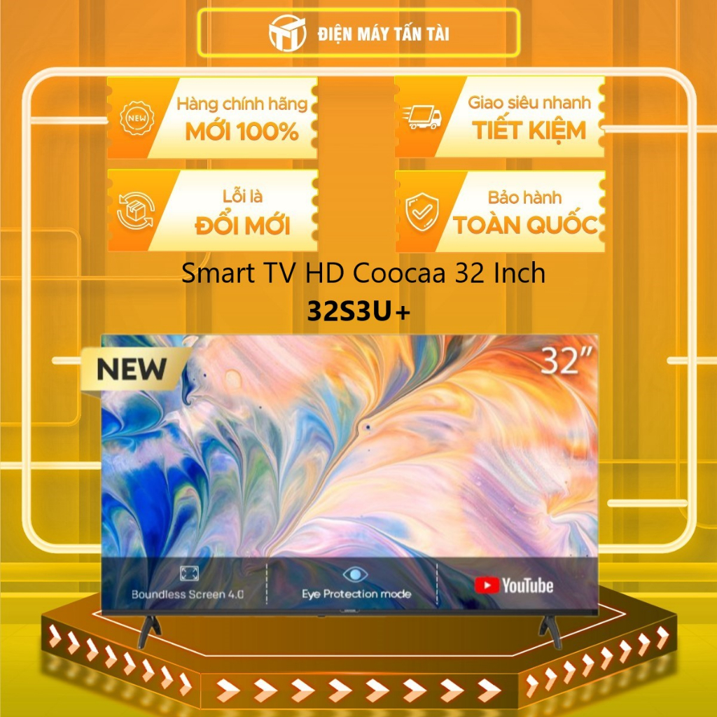 32S3U+ - Smart TV HD Coocaa 32 Inch 32S3U+ - không dùng được netflix - HÀNG CHÍNH HÃNG - GIAO HCM