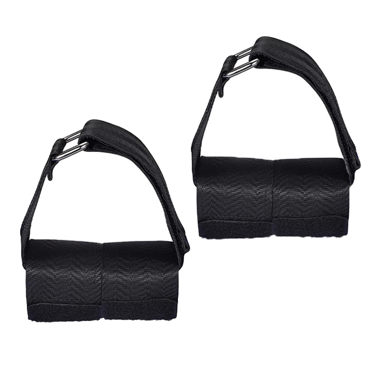 2Pcs Adjustable Weight Dumbbell Ankle Straps Black for Fitness Home Workout
