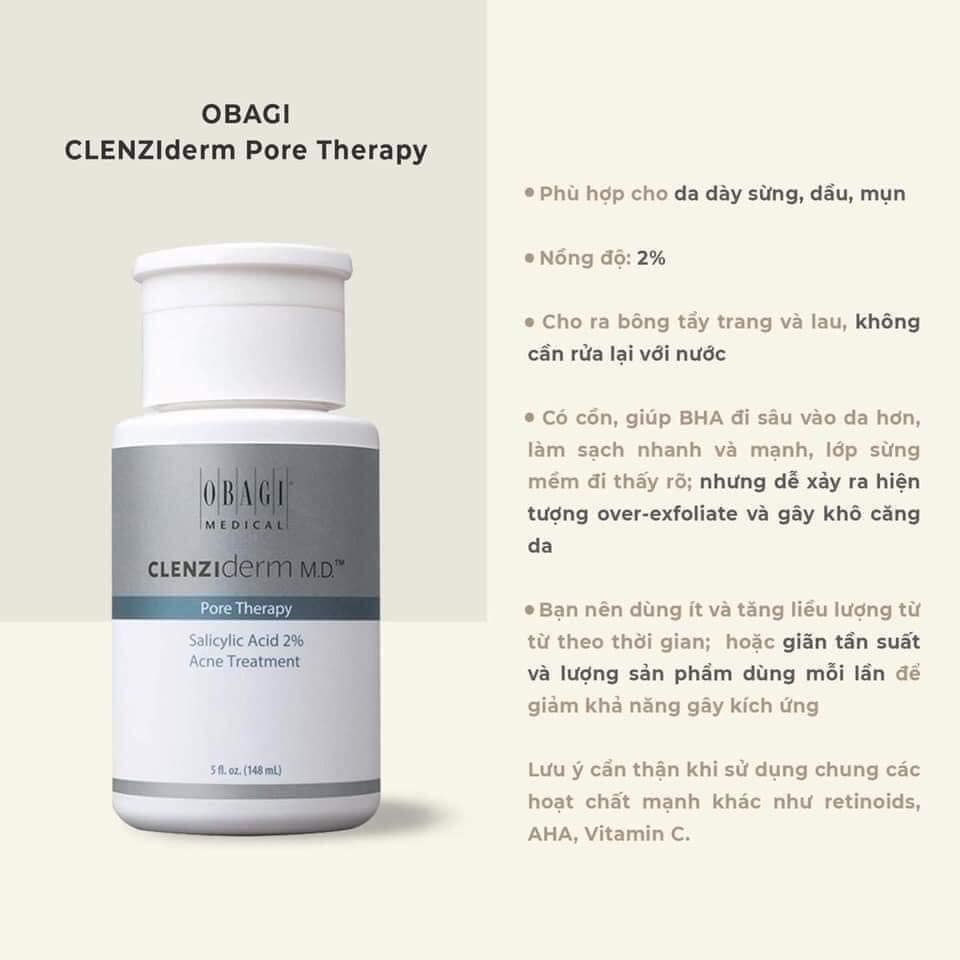 Obagi Clenziderm Pore 2% BHA 148ml(Hàng xách tay)