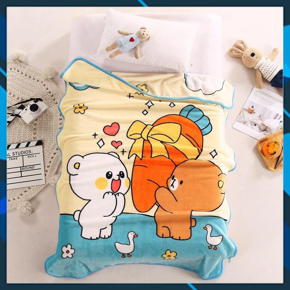 Chăn Cho Bé, Mền Đi Học Cho Trẻ Em BEDDING Lông Tuyết Mềm Mịn Kích Thước 1mx1m4 Nặng 400gam